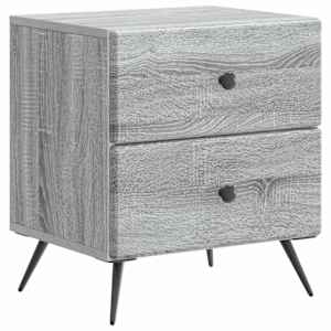 Noční skříňka se zásuvkou 2 pcs Šedá sonoma 43 x 34,5 x 47,5 cm - obrázek 5