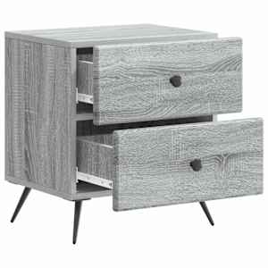 Noční skříňka se zásuvkou 2 pcs Šedá sonoma 43 x 34,5 x 47,5 cm - obrázek 6