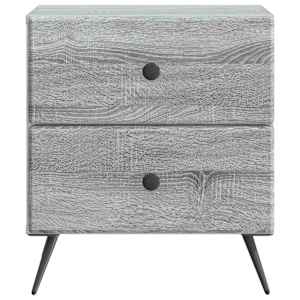 Noční skříňka se zásuvkou 2 pcs Šedá sonoma 43 x 34,5 x 47,5 cm - obrázek 7