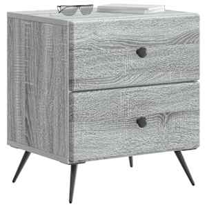 Noční skříňka se zásuvkou 2 pcs Šedá sonoma 43 x 34,5 x 47,5 cm - obrázek 3