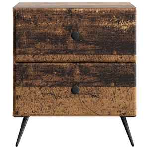 Noční skříňka se zásuvkou 2 pcs Staré dřevo 43 x 34,5 x 47,5 cm - obrázek 7
