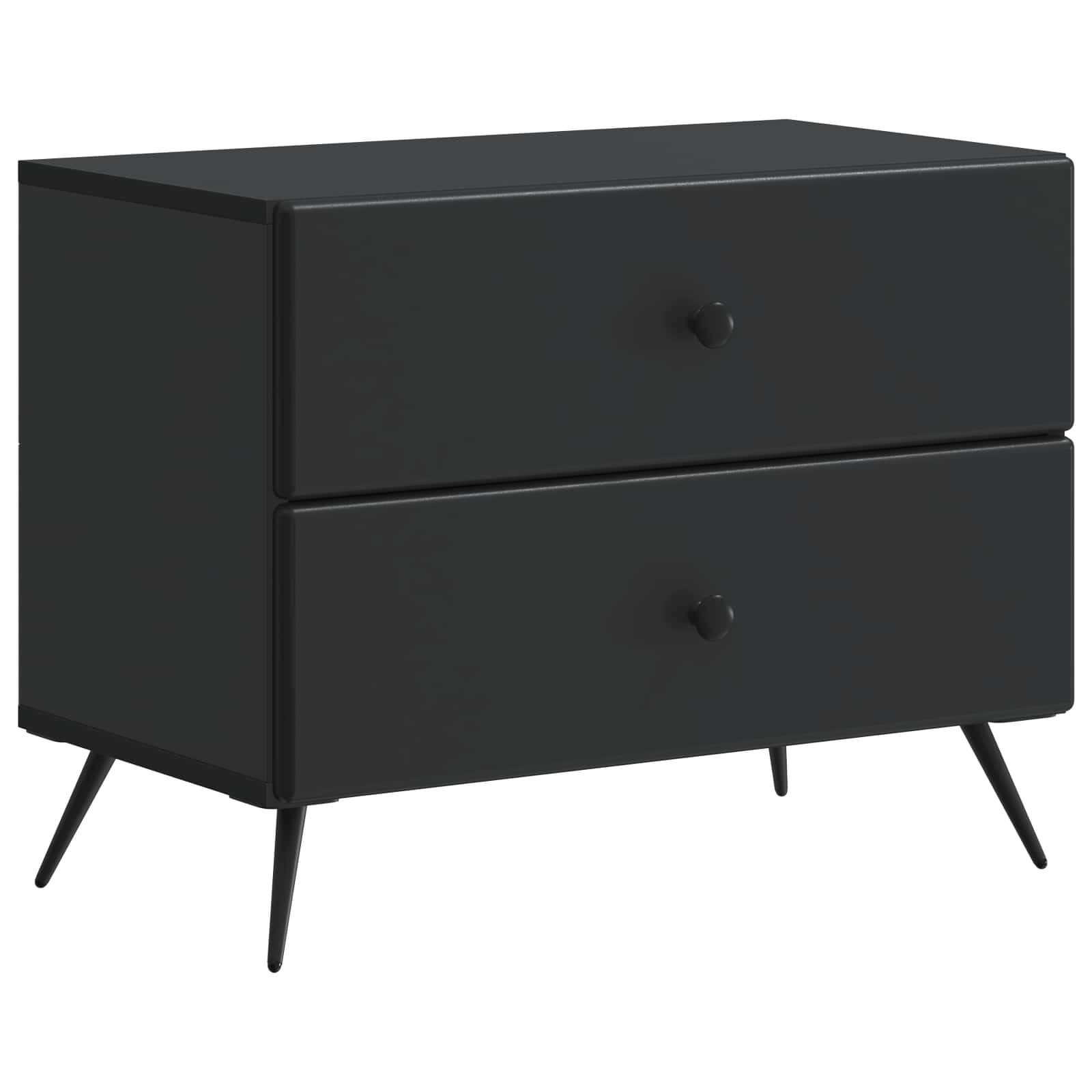 vidaXL Dulap de noapte Negru 62 x 34,5 x 47,5 cm Lemn prelucrat