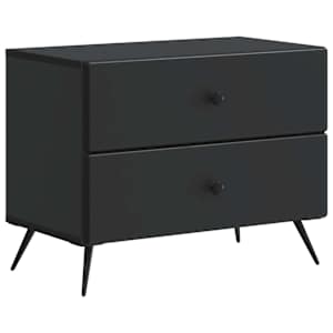 Nočna omarica Črna 62 x 34,5 x 47,5 cm Inženirski les