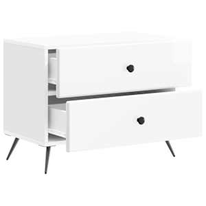 Noční skříňka Bílá s vysokým leskem 62 x 34,5 x 47,5 cm - obrázek 4