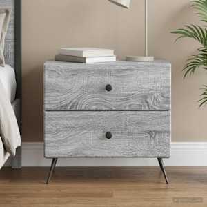 Noční skříňka Šedá sonoma 62 x 34,5 x 47,5 cm Kompozitní dřevo - obrázek 1