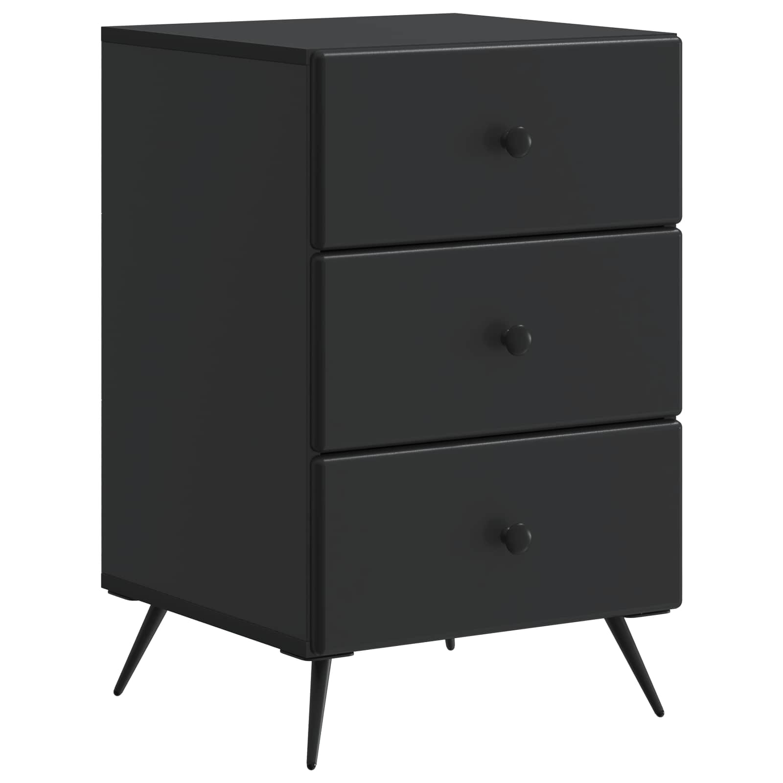 vidaXL Dulap de noapte Negru 43 x 41 x 66,5 cm Lemn prelucrat
