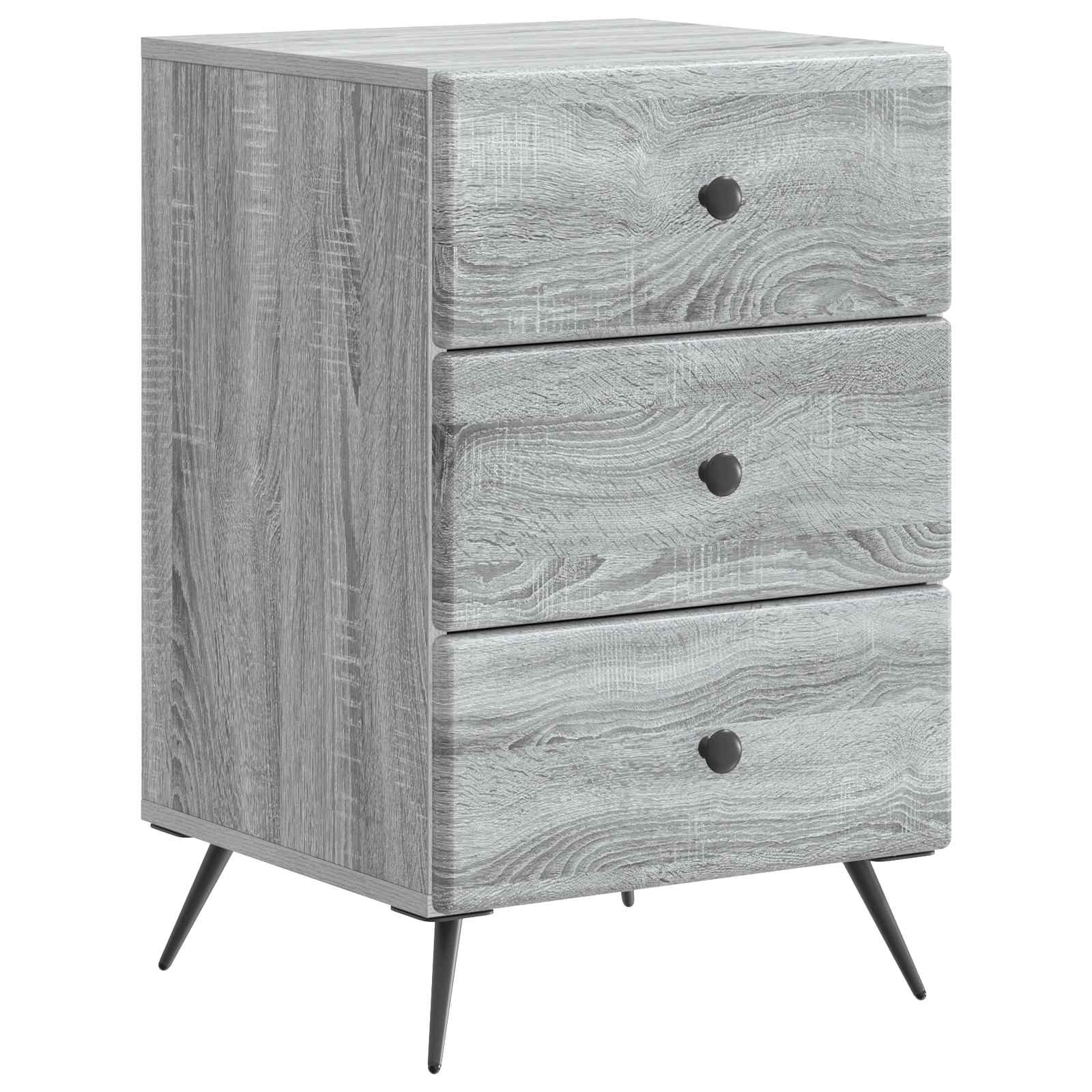 vidaXL Dulap de noapte Sonoma gri 43 x 41 x 66,5 cm Lemn prelucrat