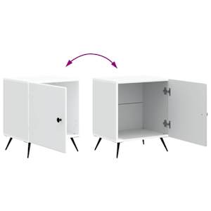 Noční skříňka 2 pcs Bílá 43 x 34,5 x 50 cm Kompozitní dřevo - obrázek 12