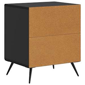 Noční skříňka 2 pcs Černá 43 x 34,5 x 50 cm Kompozitní dřevo - obrázek 9