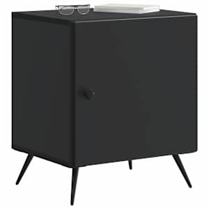 Noční skříňka 2 pcs Černá 43 x 34,5 x 50 cm Kompozitní dřevo - obrázek 3
