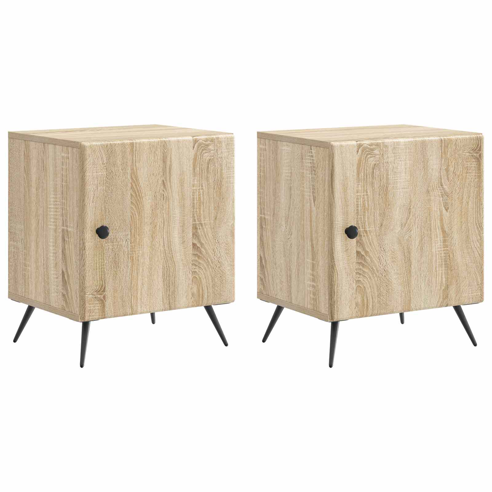 vidaXL Dulap de noapte 2 pcs Stejar Sonoma 43 x 34,5 x 50 cm