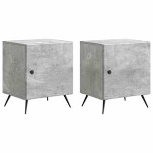 Nočna omarica 2 pcs Betonsko siva 43 x 34,5 x 50 cm