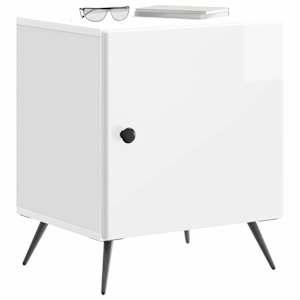 Noční skříňka 2 pcs Bílá s vysokým leskem 43 x 34,5 x 50 cm - obrázek 3
