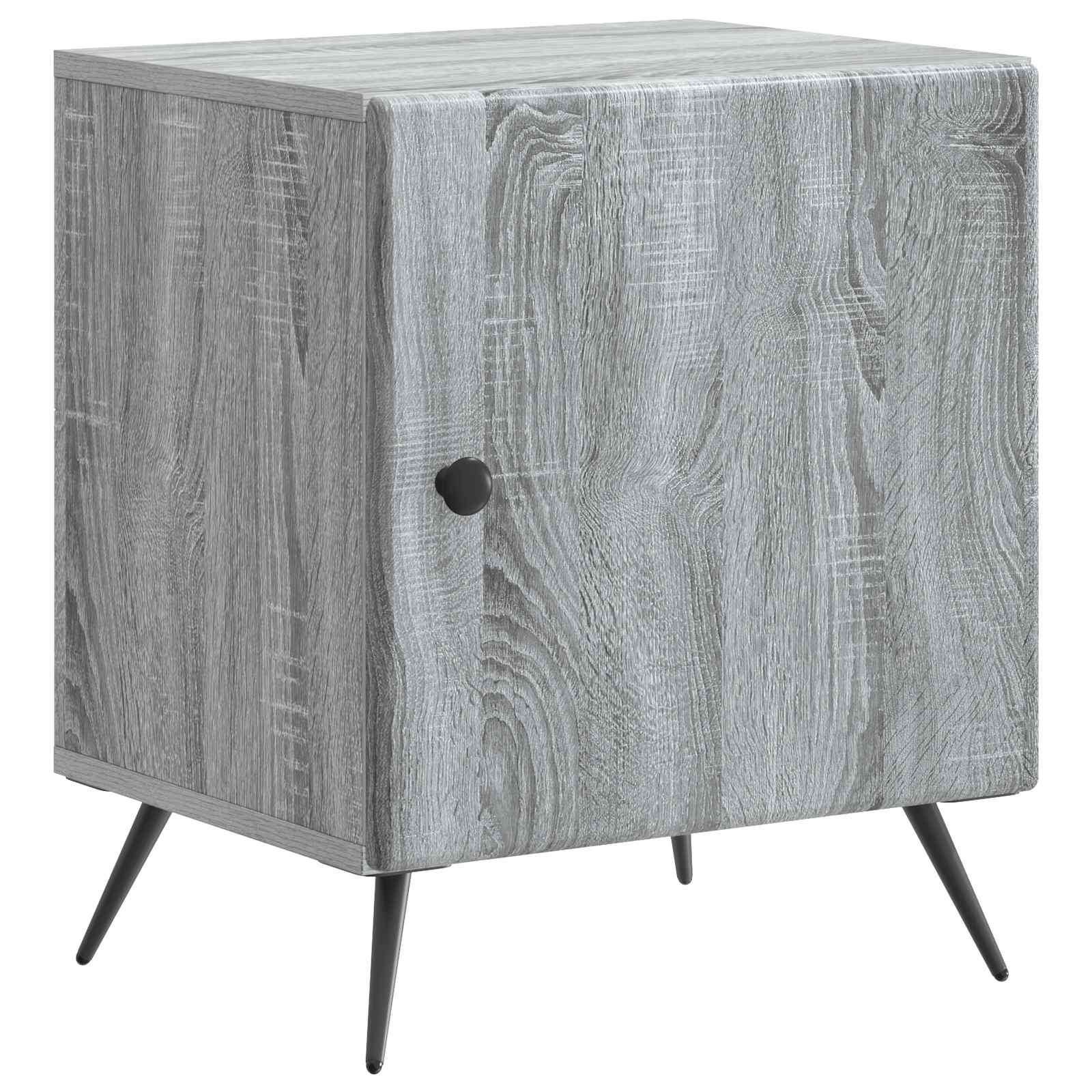 vidaXL Dulap de noapte Sonoma gri 43 x 34,5 x 50 cm Lemn prelucrat