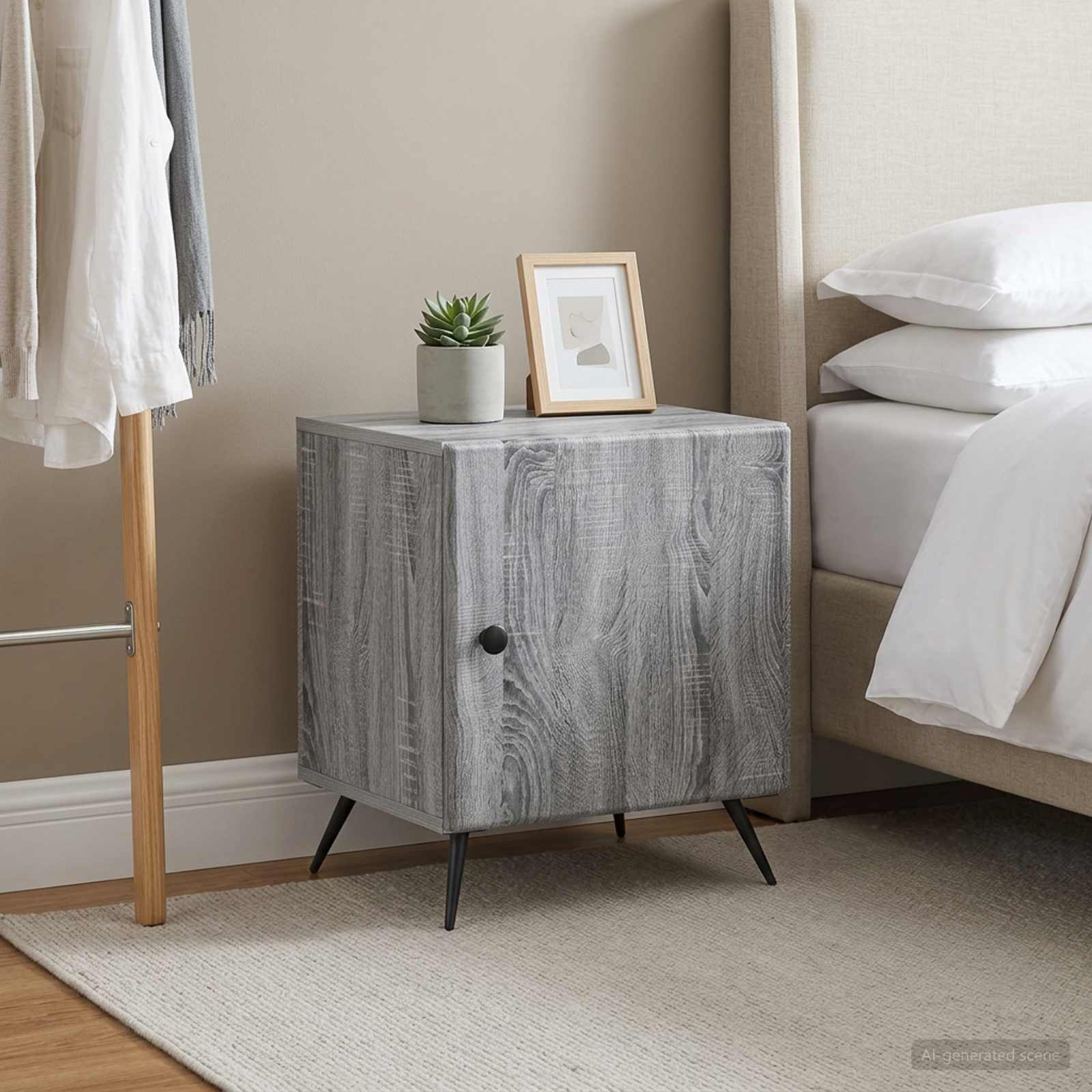 Κομοδίνο 2 pcs Γκρι Sonoma 43 x 34,5 x 50 εκ Επεξεργασμένο Ξύλο