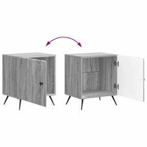 Noční skříňka 2 pcs Šedá sonoma 43 x 34,5 x 50 cm - obrázek 12