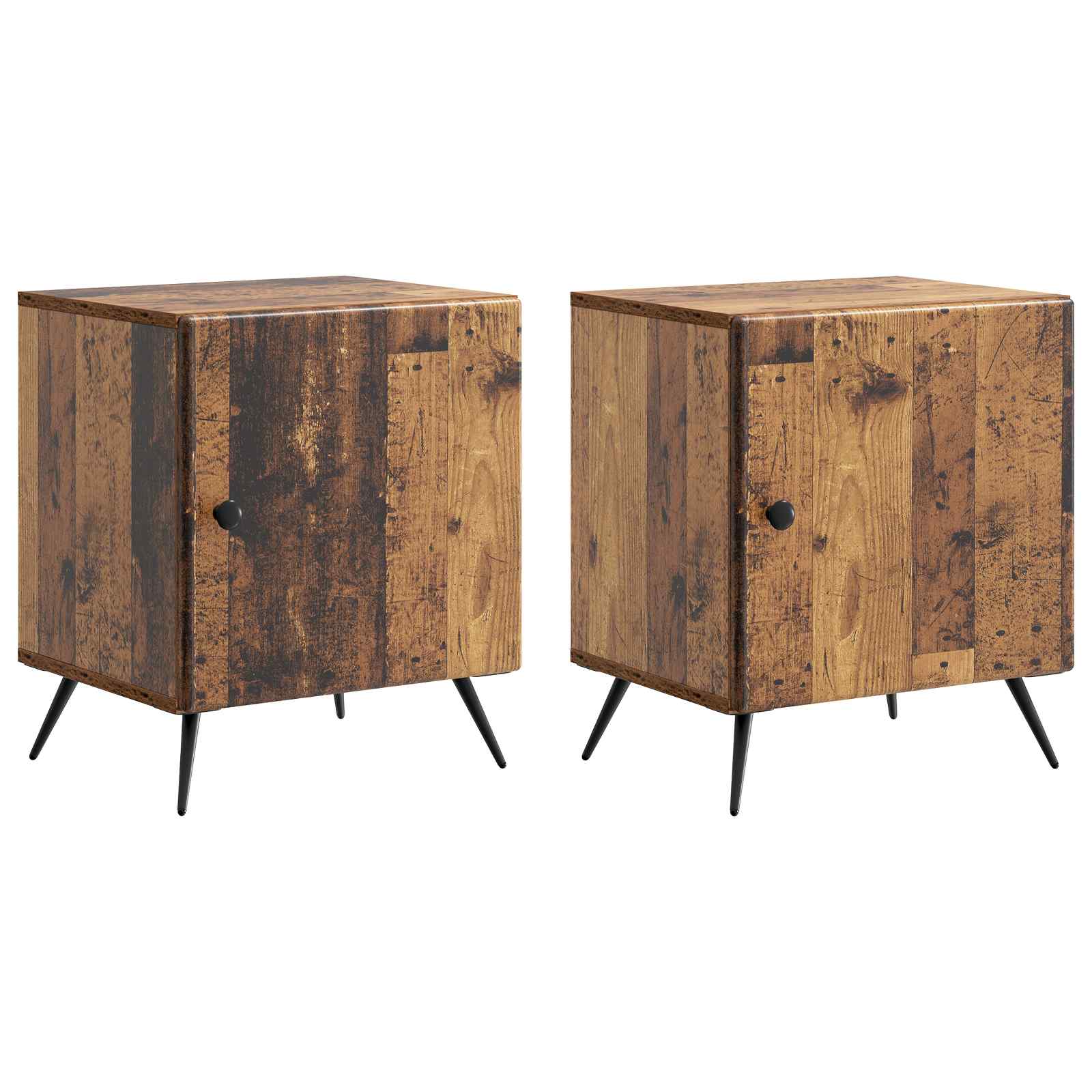 vidaXL Dulap de noapte 2 pcs Lemn vechi 43 x 34,5 x 50 cm