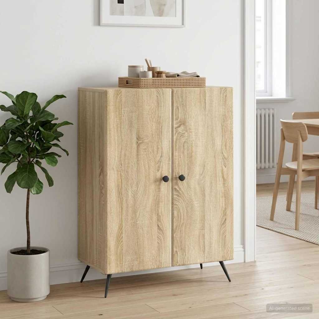 vidaXL Sivupöytä Sonoma-tammi 66 x 34,5 x 90 cm Tekninen puu