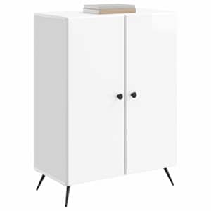 Servírovací skříň Bílá s vysokým leskem 66 x 34,5 x 90 cm - obrázek 3
