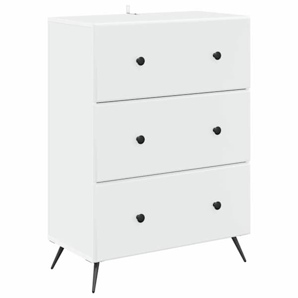 vidaXL Sahtlib&uuml;roo Valge 66 x 34,5 x 90 cm Tehispuit