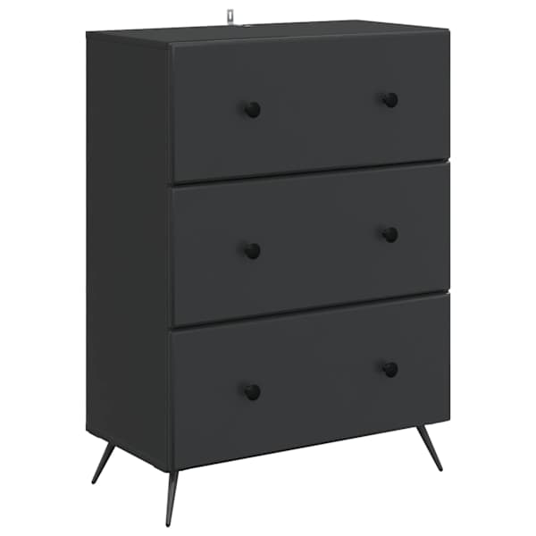 vidaXL Sahtlib&uuml;roo 66 x 34,5 x 90 cm Tehispuit Must