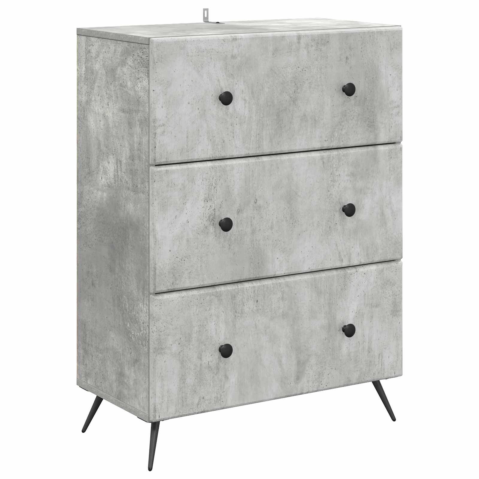 vidaXL Dulap cu sertare Gri Beton 66 x 34,5 x 90 cm Lemn prelucrat