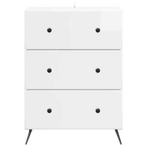 Skříň se zásuvkami Bílá s vysokým leskem 66 x 34,5 x 90 cm - obrázek 6