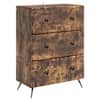 vidaXL Sahtlib&uuml;roo 66 x 34,5 x 90 cm Tehispuit Suitsutatud tamm