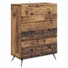 vidaXL Sahtlib&uuml;roo 66 x 34,5 x 90 cm Tehispuit Vana puit
