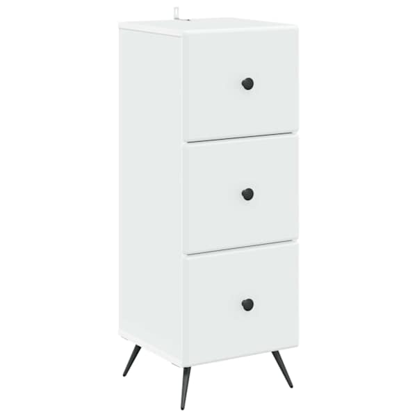 vidaXL Sahtlib&uuml;roo Valge 33 x 34,5 x 90 cm Tehispuit