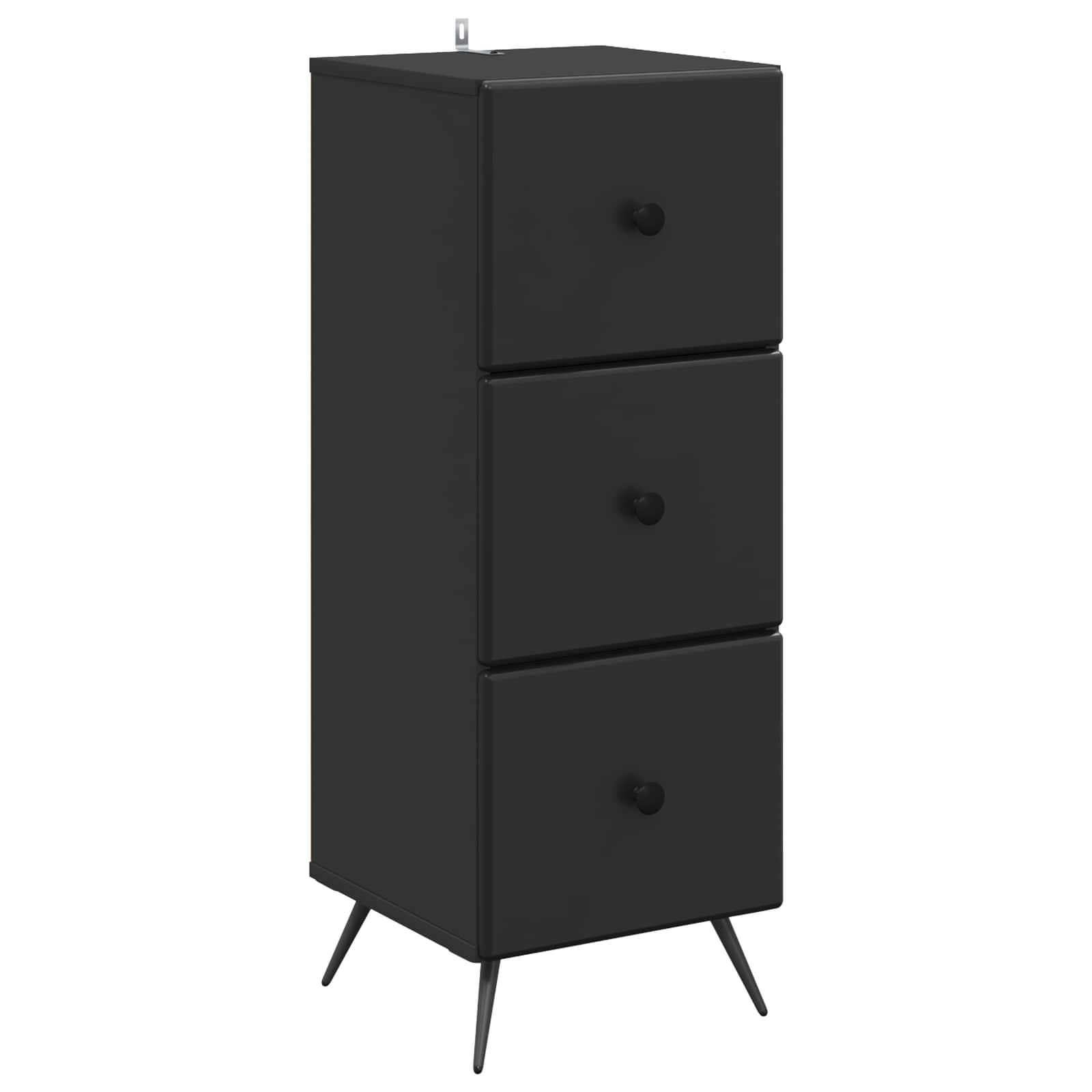 vidaXL Dulap cu sertare Negru 33 x 34,5 x 90 cm Lemn prelucrat