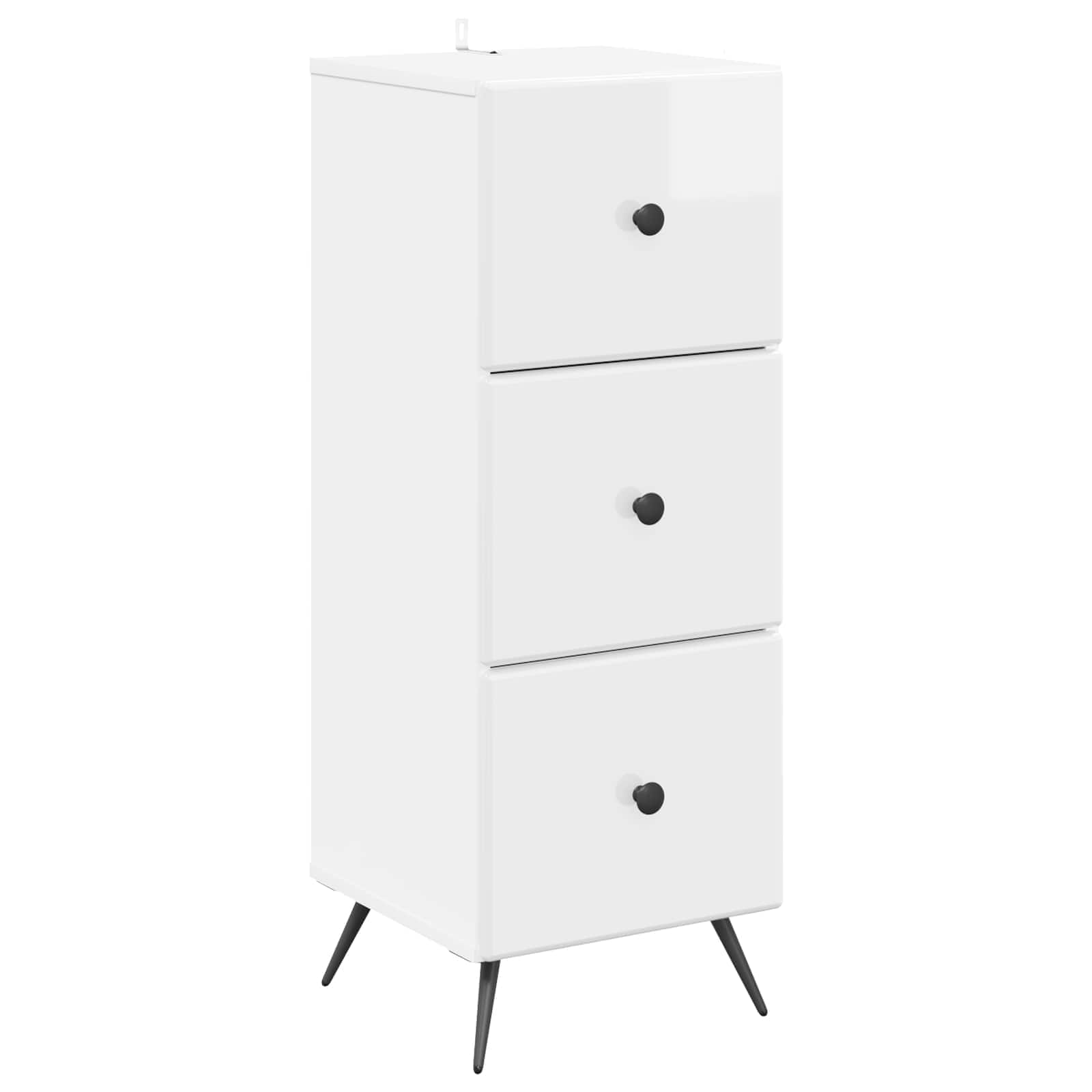 vidaXL Dulap cu sertare Alb foarte lucios 33 x 34,5 x 90 cm