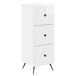 Skříň se zásuvkami Bílá s vysokým leskem 33 x 34,5 x 90 cm - obrázek 2
