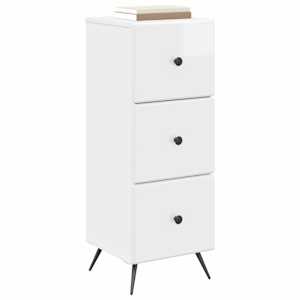 Skříň se zásuvkami Bílá s vysokým leskem 33 x 34,5 x 90 cm - obrázek 3