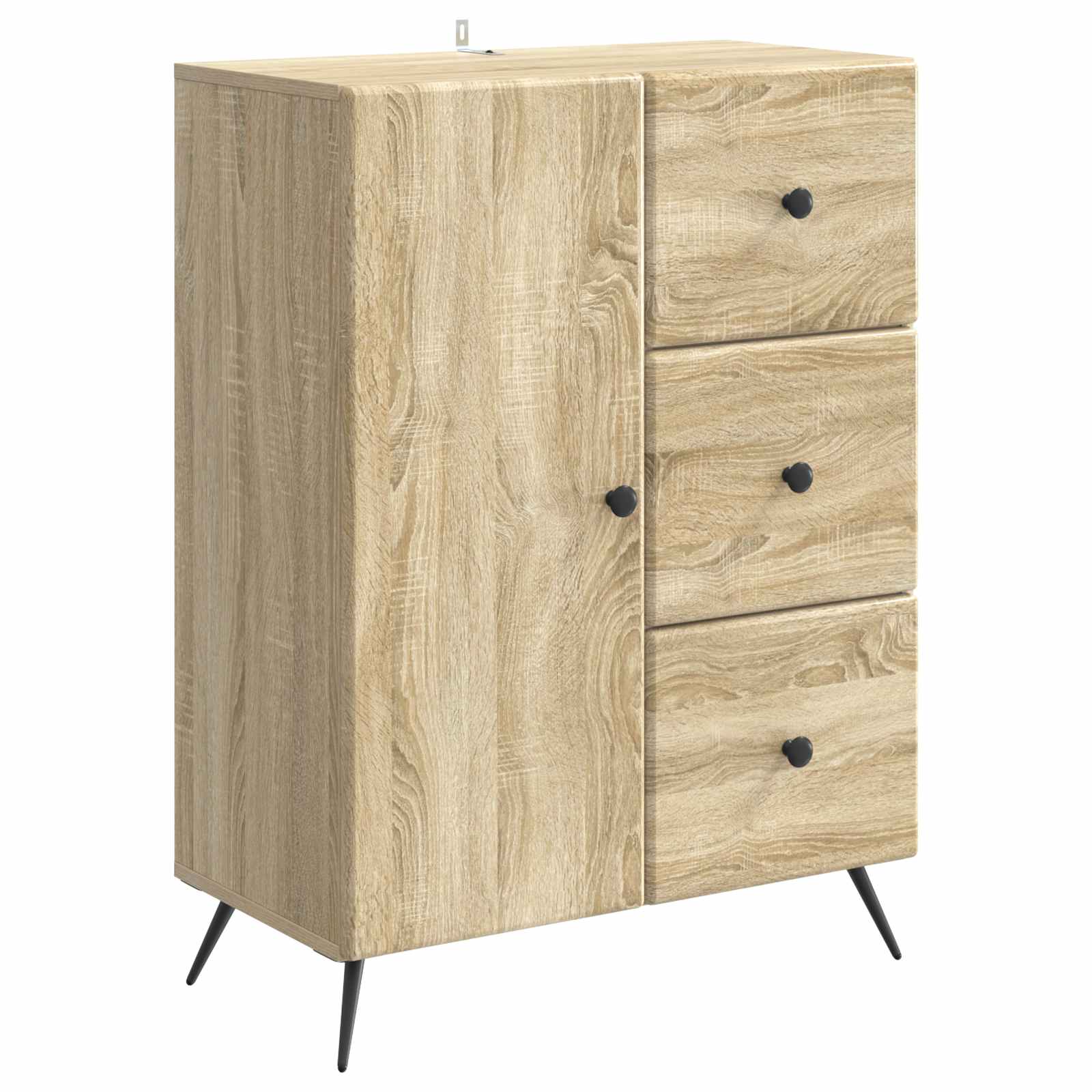 vidaXL Bufet cu sertar Stejar Sonoma 66 x 34,5 x 90 cm Lemn prelucrat