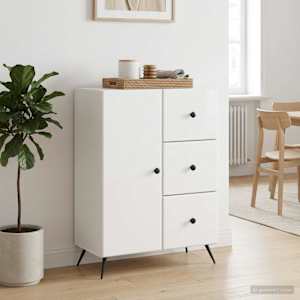 Servírovací skříň Bílá s vysokým leskem 66 x 34,5 x 90 cm - obrázek 1