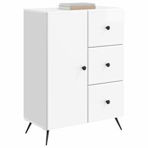 Servírovací skříň Bílá s vysokým leskem 66 x 34,5 x 90 cm - obrázek 3