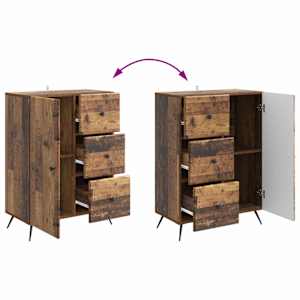 Servírovací skříň se zásuvkou Staré dřevo 66 x 34,5 x 90 cm - obrázek 10