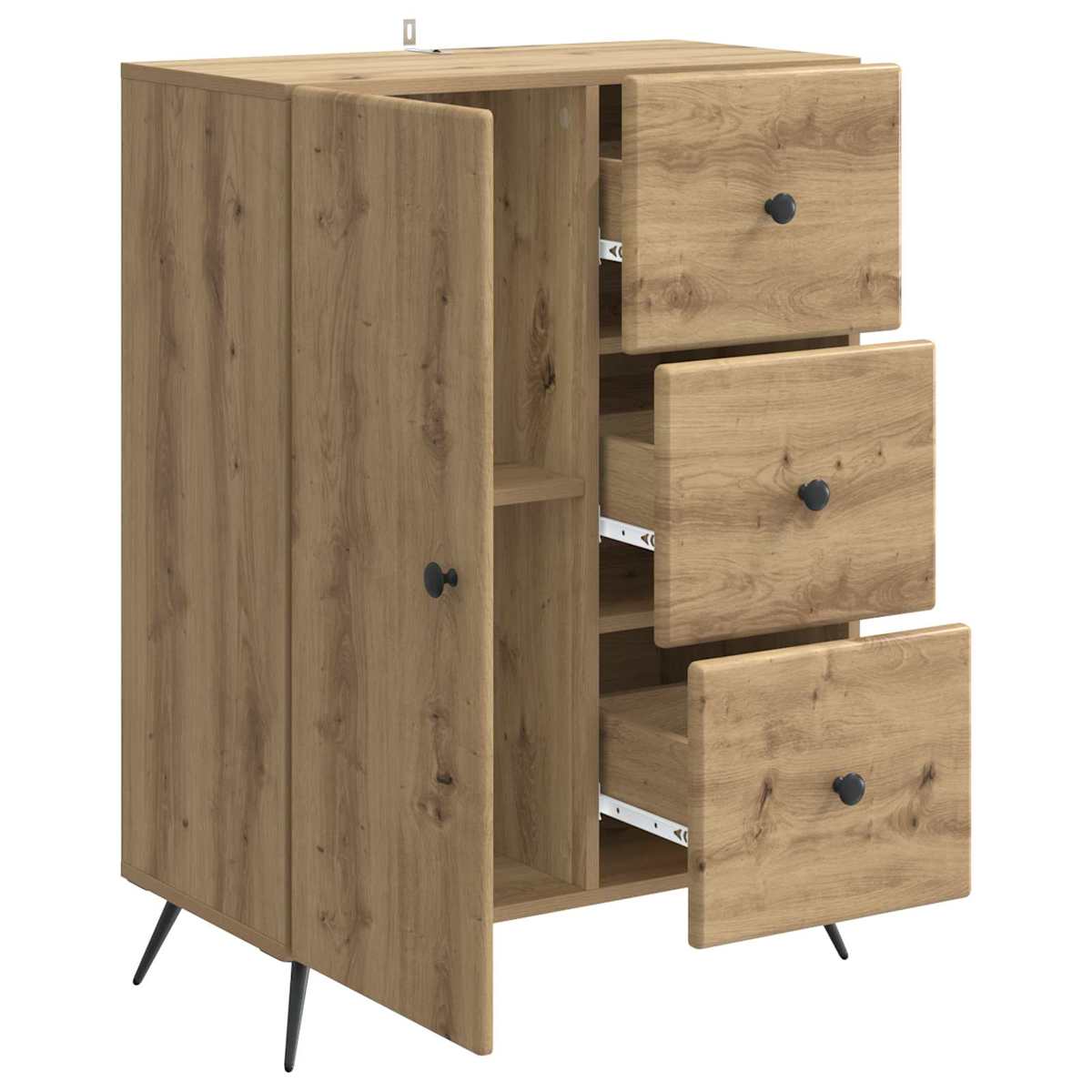 Sideboard 66 x 34,5 x 90 cm Konstrueret træ - Billede 5
