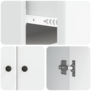 Servírovací skříň Bílá 66 x 34,5 x 90 cm Kompozitní dřevo - obrázek 9