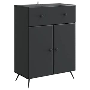 Servírovací skříň Černá 66 x 34,5 x 90 cm Kompozitní dřevo - obrázek 2