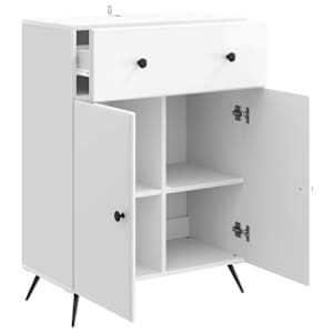 Servírovací skříň Bílá s vysokým leskem 66 x 34,5 x 90 cm - obrázek 5