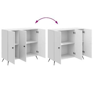 Servírovací skříň Bílá s vysokým leskem 89 x 34,5 x 80 cm - obrázek 11