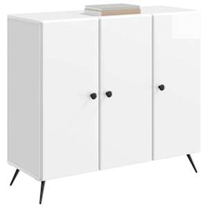 Servírovací skříň Bílá s vysokým leskem 89 x 34,5 x 80 cm - obrázek 3