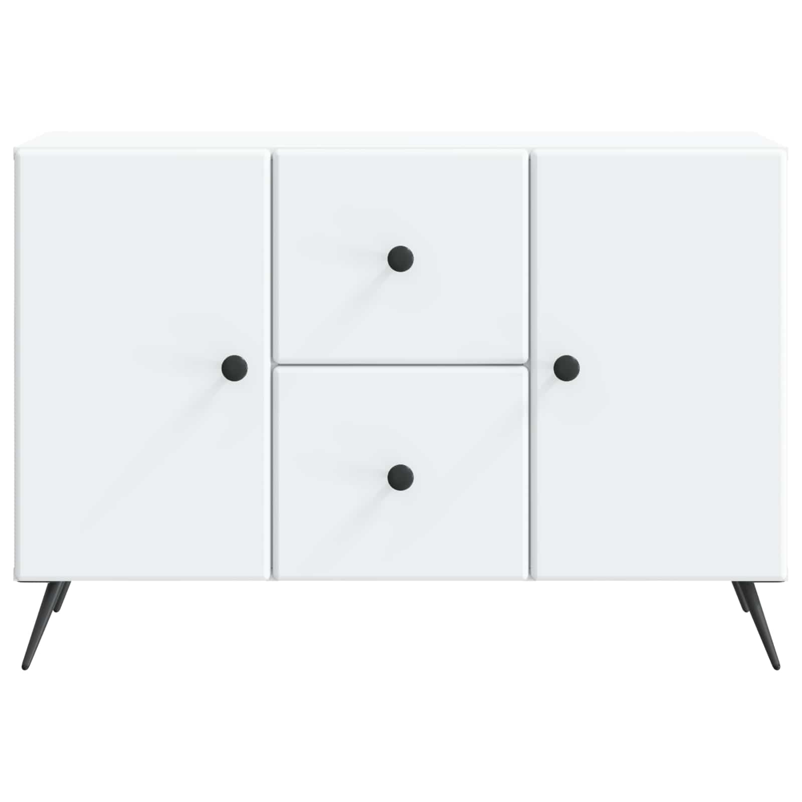 Strani šal s predalom Bela 89 x 34,5 x 60 cm Inženirski les - slika 6