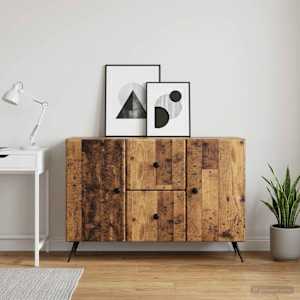 Servírovací skříň se zásuvkou Staré dřevo 89 x 34,5 x 60 cm - obrázek 1