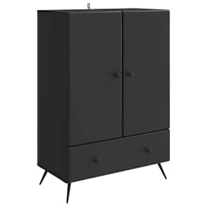 Servírovací skříň Černá 66 x 34,5 x 95 cm Kompozitní dřevo - obrázek 2