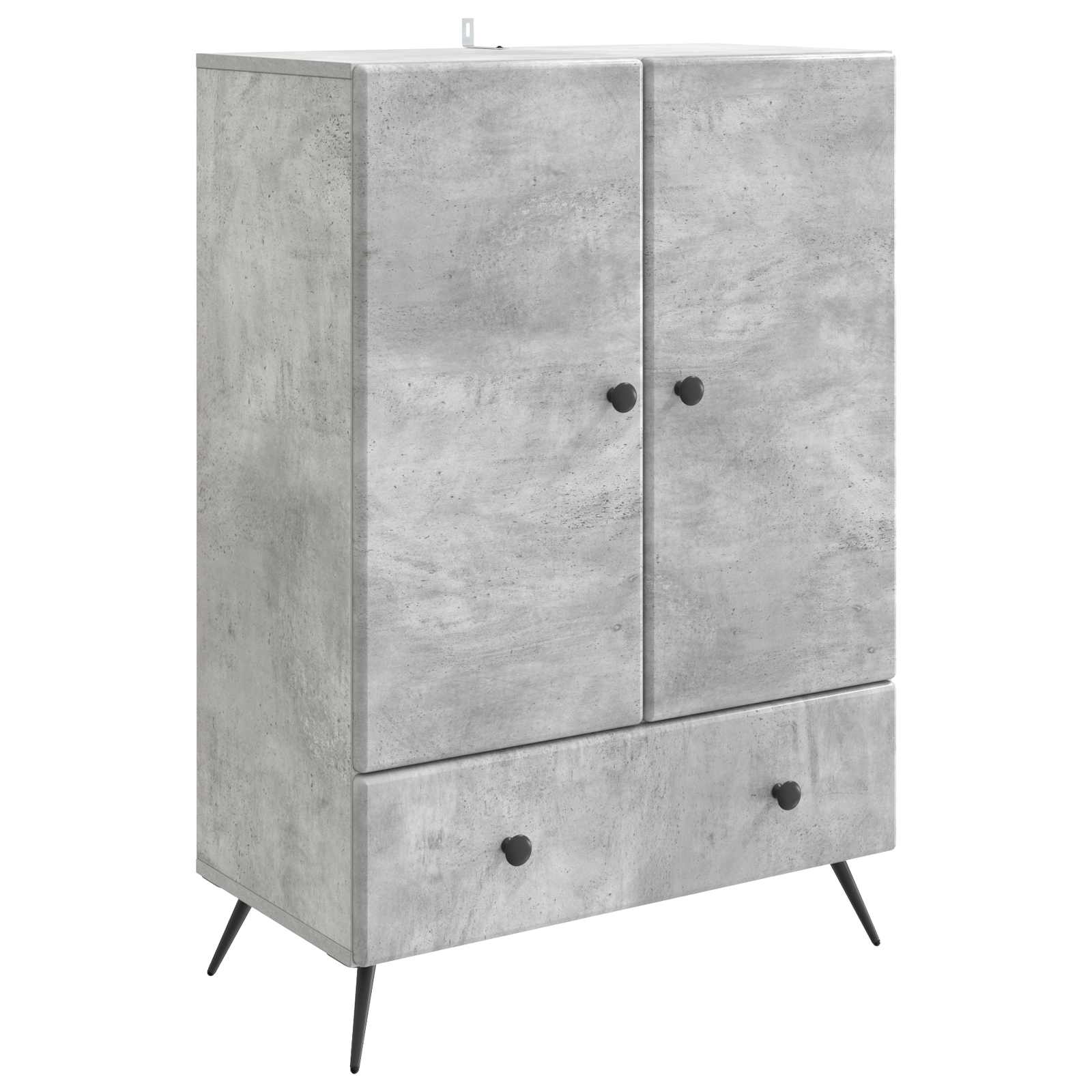 Kõide sahtliga Betoonhall 66 x 34,5 x 95 cm Tehispuit