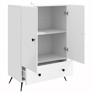 Servírovací skříň Bílá s vysokým leskem 66 x 34,5 x 95 cm - obrázek 2