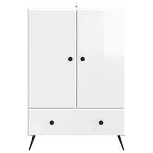 Servírovací skříň Bílá s vysokým leskem 66 x 34,5 x 95 cm - obrázek 3